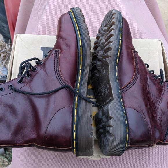 Vintage Dr Martens boots size US 9 burgundy - Picture 4 of 9